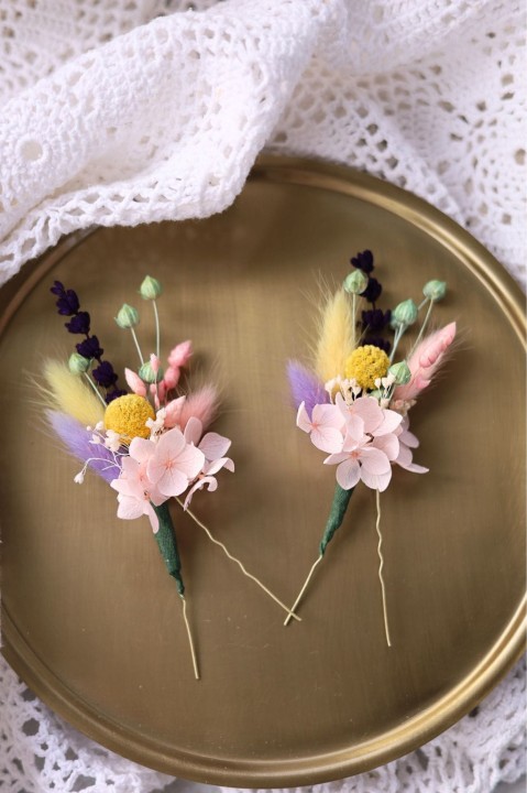 Kokówki ślubne, wsuwki do włosów, kwiatowe wsuwki, ślubne ozdoby do włosów