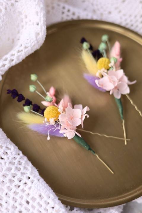 Kokówki ślubne, wsuwki do włosów, kwiatowe wsuwki, ślubne ozdoby do włosów