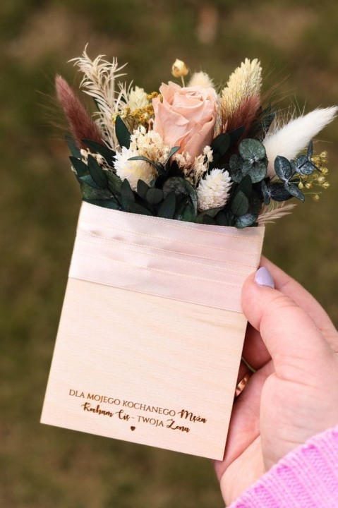 Butonierka ślubna , butonierka dla Pana Młodego, butonierka do kieszonki , prostokątna butonierka