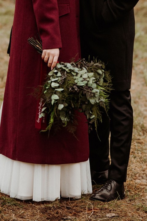 Bukiet Ślubny Eukaliptus ze stabilizowanych roślin EUKALIPTUS &amp; PAPROĆ