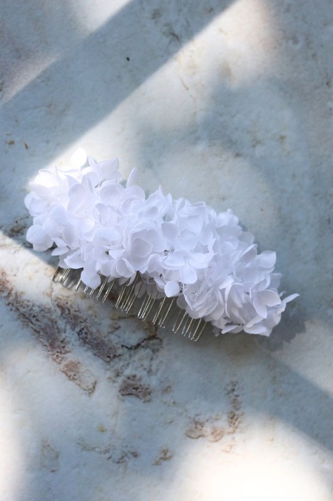 Grzebyk Ślubny, Ozdobny Grzebyk do włosów, Grzebyk z Suszonych Kwiatów, Ślubne Ozdoby do włosów