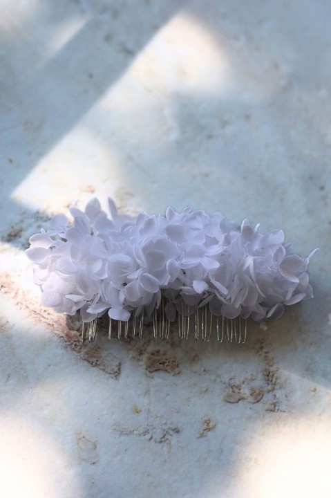 Grzebyk Ślubny, Ozdobny Grzebyk do włosów, Grzebyk z Suszonych Kwiatów, Ślubne Ozdoby do włosów