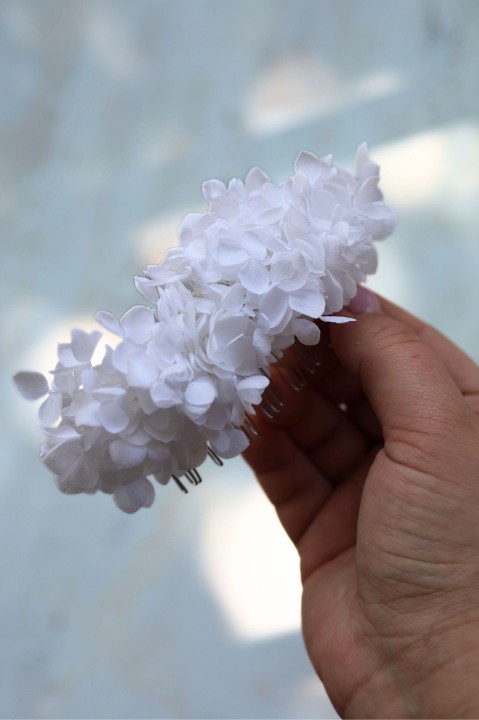 Grzebyk Ślubny, Ozdobny Grzebyk do włosów, Grzebyk z Suszonych Kwiatów, Ślubne Ozdoby do włosów