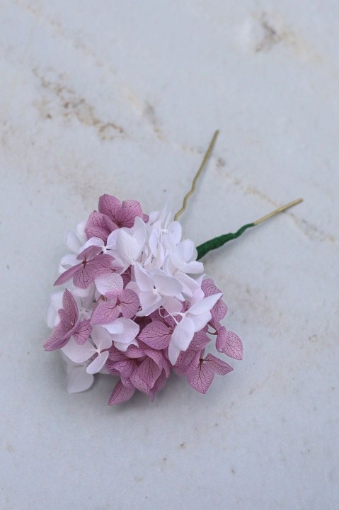 Wsuwki Kokówki Ślubne - Stabilizowana Hortensja Biel & Lawenda