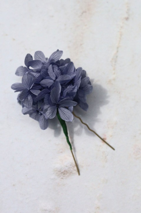 Wsuwki Kokówki Ślubne - Stabilizowana Hortensja Dusty Blue