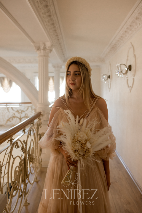 Bukiet ślubny , bukiet Panny Młodej , wieczny bukiet ślubny, , wieczne róże, bukiet z suszonych kwiatów, bukiet ślubny boho