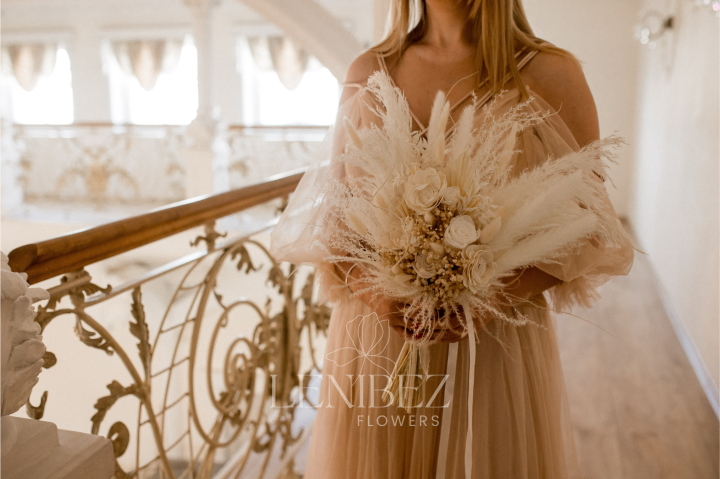 Bukiet ślubny , bukiet Panny Młodej , wieczny bukiet ślubny, , wieczne róże, bukiet z suszonych kwiatów, bukiet ślubny boho