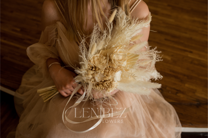 Bukiet ślubny , bukiet Panny Młodej , wieczny bukiet ślubny, , wieczne róże, bukiet z suszonych kwiatów, bukiet ślubny boho