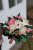 Okrągły Bukiet Ślubny z wiecznych róż i suszonych kwiatów - różowe róże, dalie i jaskry SWEET BLOOM
