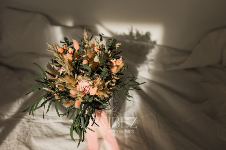 Bukiet ślubny , bukiet Panny Młodej , wieczny bukiet ślubny, , wieczne róże, bukiet z suszonych kwiatów