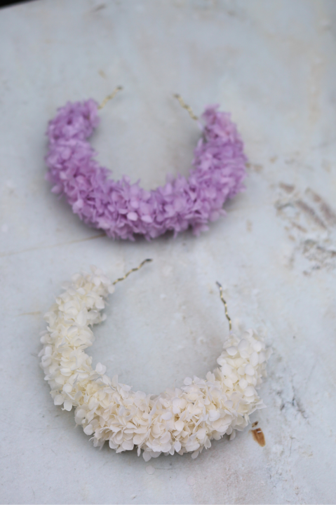 Wianek Ślubny, Opaska na Głowę Hortensja LAWENDA