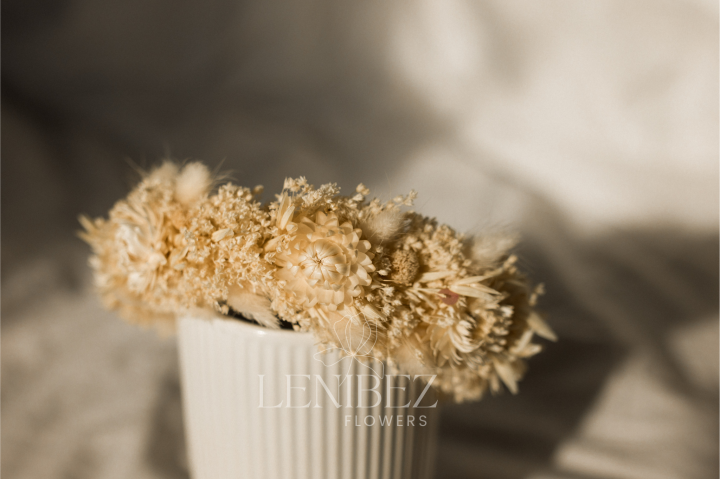 Wianek ślubny, wianek z suszonych kwiatów, wianek na głowę, ślubne ozdoby do włosów