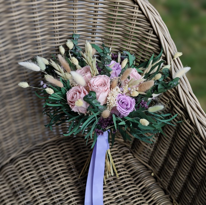 Bukiet Ślubny , wieczny bukiet ślubny , wieczne róże