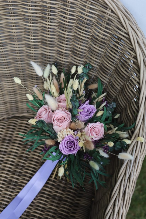 Bukiet Ślubny , wieczny bukiet ślubny , wieczne róże