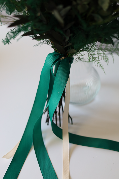 Bukiet Ślubny Eukaliptus ze stabilizowanych roślin EUKALIPTUS & PAPROĆ