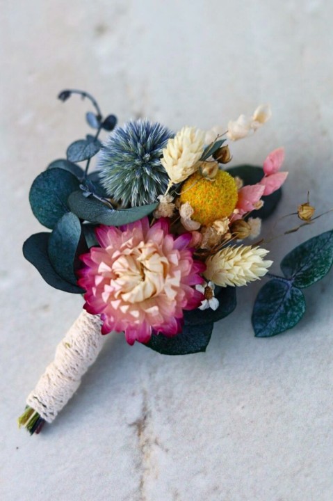 RUSTYKALNA Butonierka dla Pana Młodego, Butonierka Ślubna