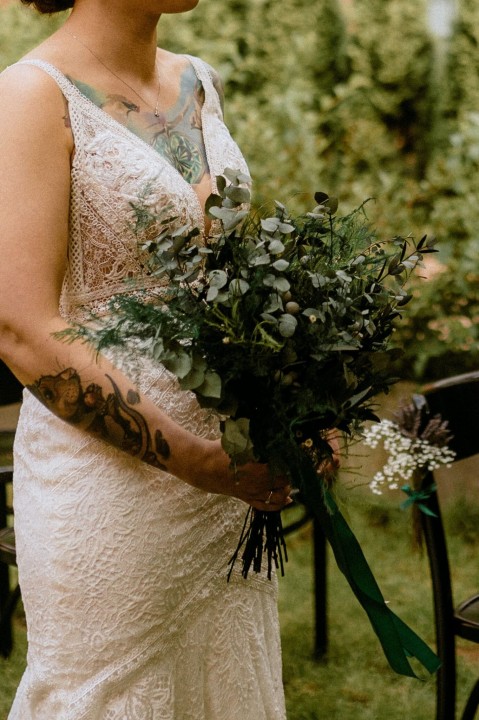 Bukiet Ślubny Eukaliptus ze stabilizowanych roślin EUKALIPTUS & PAPROĆ